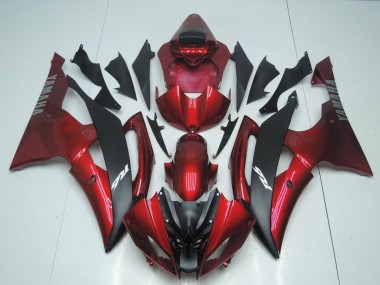 Candy Red and Black 08-16 YZF R6 Motorcycle Fairings