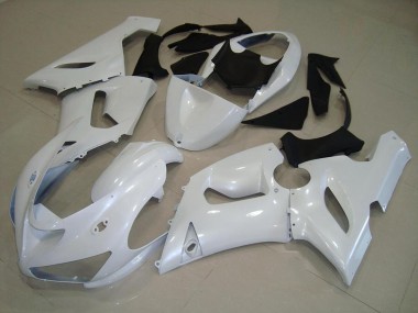 Dark Pearl White 05-06 ZX6R Motorcycle Fairings