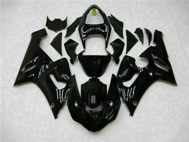 Glossy Black 05-06 ZX6R Motorcycle Fairing Glossy Black 05-06 ZX6R Motorcycle Fairing