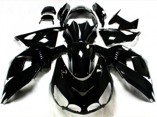 Glossy Black 06-11 ZX14R ZZR1400 Motorcycle Fairings Glossy Black 06-11 ZX14R ZZR1400 Motorcycle Fairings
