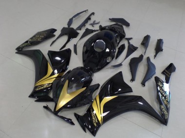 Glossy Black Gold Sticker 12-16 CBR1000RR Motorcycle Fairings