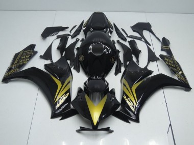 Glossy Black and Gold 12-16 CBR1000RR Motorcycle Fairings