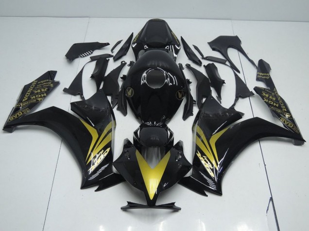 Glossy Black and Gold 12-16 CBR1000RR Motorcycle Fairings Glossy Black and Gold 12-16 CBR1000RR Motorcycle Fairings