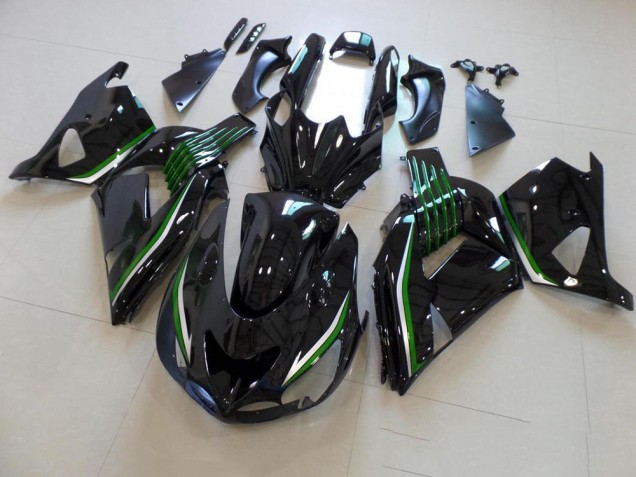 Glossy Black with Green Line 06-11 ZX14R ZZR1400 Motorcycle Fairings Glossy Black with Green Line 06-11 ZX14R ZZR1400 Motorcycle Fairings
