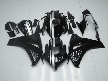 Glossy Black with Silver Stripe 08-11 CBR1000RR Motorcycle Fairings