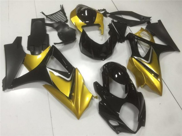 Gold Black 07-08 GSXR 1000 Motorcycle Fairing Gold Black 07-08 GSXR 1000 Motorcycle Fairing