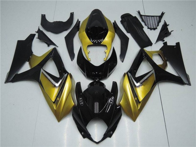 Gold Black 07-08 GSXR 1000 Motorcycle Fairing Gold Black 07-08 GSXR 1000 Motorcycle Fairing