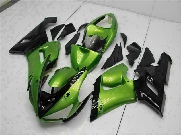 Green 05-06 ZX6R Motorcycle Fairing Kits & Plastic