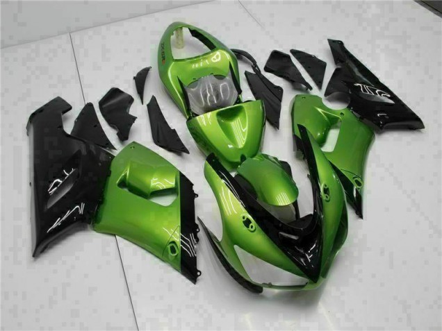 Green 05-06 ZX6R Motorcycle Fairing Kits & Plastic