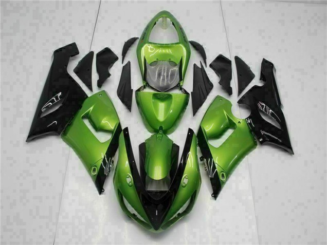 Green 05-06 ZX6R Motorcycle Fairing Kits & Plastic