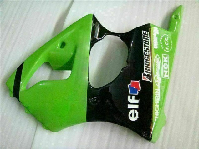 Green Black 00-02 ZX6R Full Motorcycle Fairing Kits Green Black 00-02 ZX6R Full Motorcycle Fairing Kits