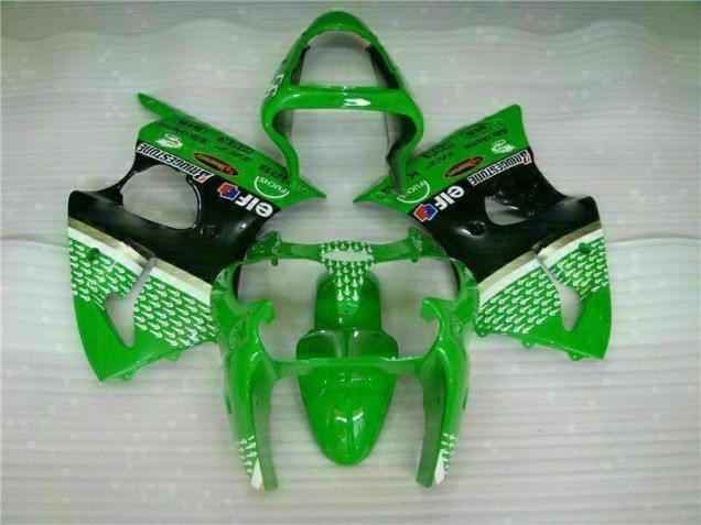 Green Black 00-02 ZX6R Motorcycle Fairing Kits & Plastic Green Black 00-02 ZX6R Motorcycle Fairing Kits & Plastic