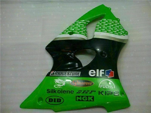 Green Black 00-02 ZX6R Motorcycle Fairing