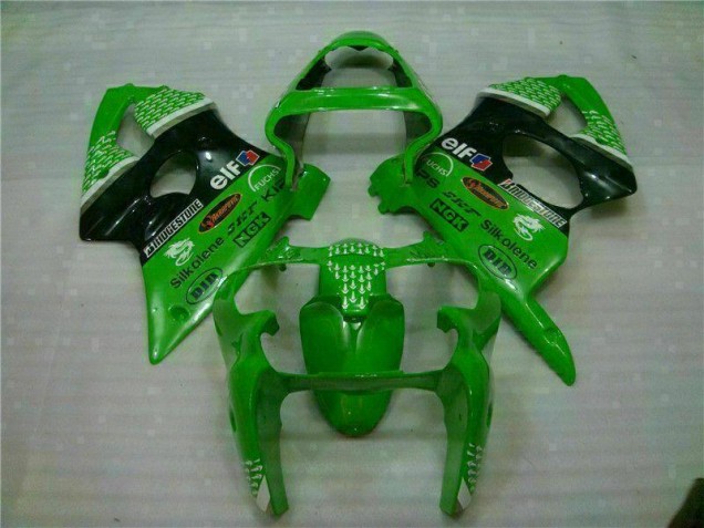 Green Black 00-02 ZX6R Motorcycle Fairing