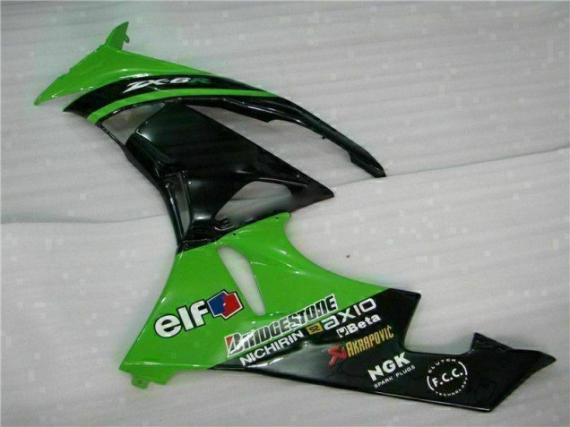 Green Black 09-12 ZX6R Motorcycle Fairing Green Black 09-12 ZX6R Motorcycle Fairing