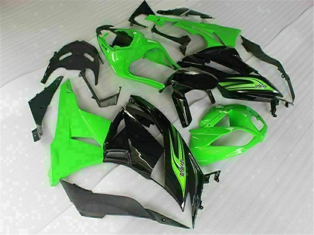 Green Black 09-12 ZX6R Motorcycle Fairings Green Black 09-12 ZX6R Motorcycle Fairings