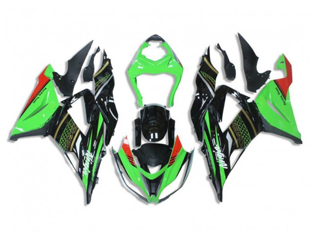 Green Black 13-18 ZX6R Motorcycle Fairing Green Black 13-18 ZX6R Motorcycle Fairing