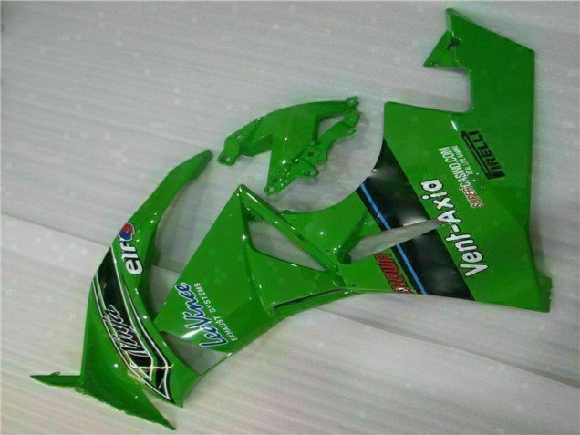 Green Black LeoVince 09-12 ZX6R Motorcycle Fairings Green Black LeoVince 09-12 ZX6R Motorcycle Fairings