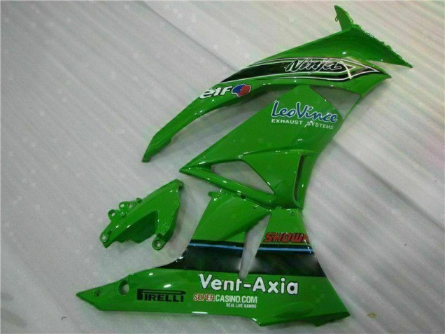 Green Black LeoVince 09-12 ZX6R Motorcycle Fairings Green Black LeoVince 09-12 ZX6R Motorcycle Fairings