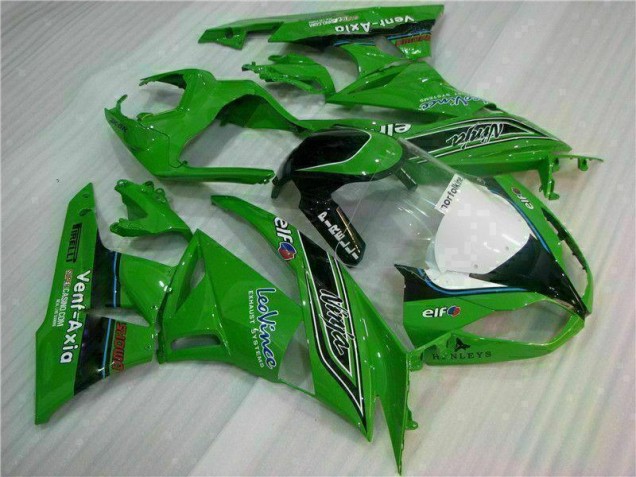 Green Black LeoVince 09-12 ZX6R Motorcycle Fairings Green Black LeoVince 09-12 ZX6R Motorcycle Fairings