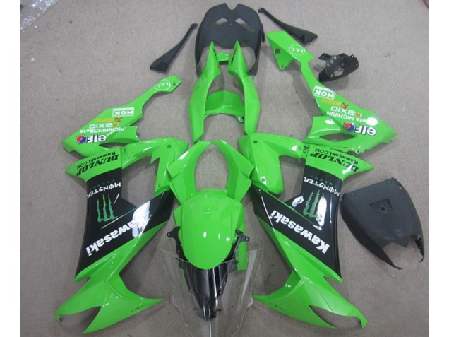 Green Black Monster 08-10 ZX10R Motorcycle Fairings Green Black Monster 08-10 ZX10R Motorcycle Fairings