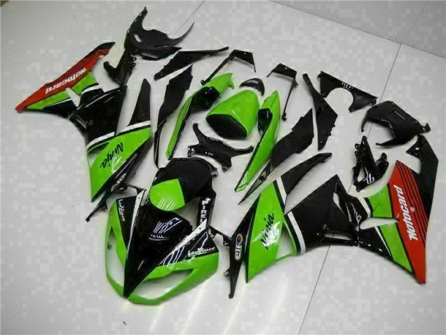 Green Black Red 09-12 ZX6R Motorcycle Fairings