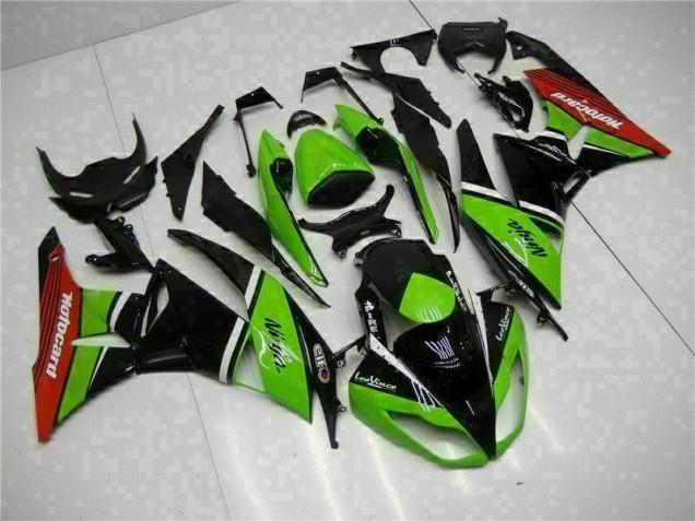 Green Black Red 09-12 ZX6R Motorcycle Fairings