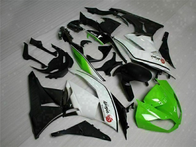 Green Black White 25 09-12 ZX6R Motorcycle Fairings Green Black White 25 09-12 ZX6R Motorcycle Fairings