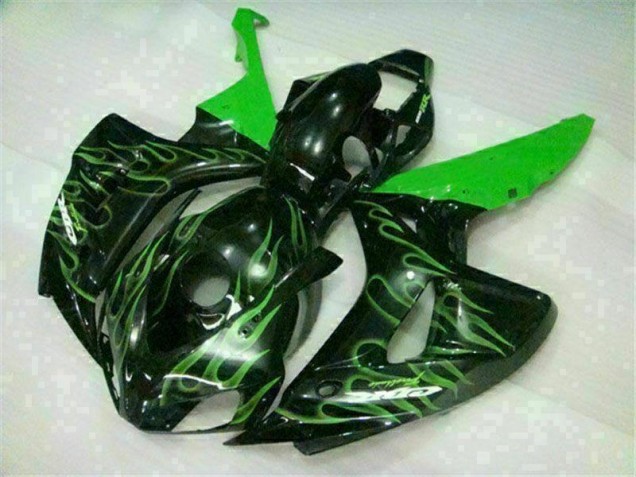 Green Flame Black 06-07 CBR1000RR Motorcycle Fairings Green Flame Black 06-07 CBR1000RR Motorcycle Fairings