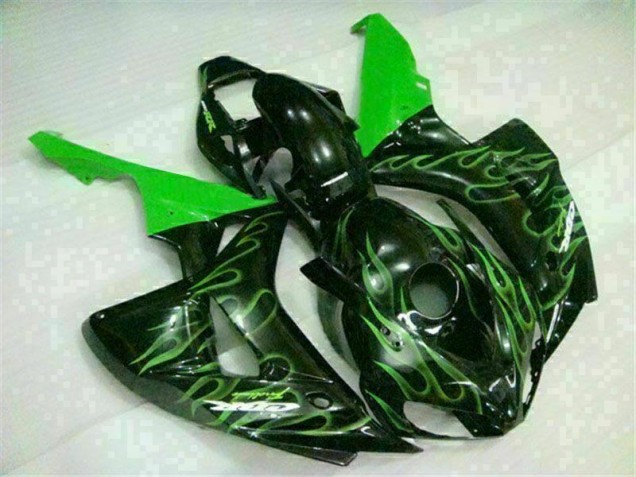 Green Flame Black 06-07 CBR1000RR Motorcycle Fairings Green Flame Black 06-07 CBR1000RR Motorcycle Fairings