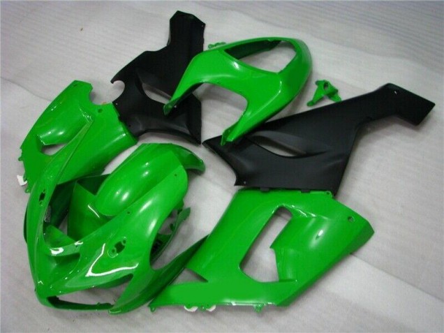Green Matte Black 05-06 ZX6R Motorcycle Fairings Green Matte Black 05-06 ZX6R Motorcycle Fairings