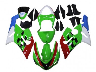 Green Red White Blue 05-06 ZX6R Motorcycle Fairings