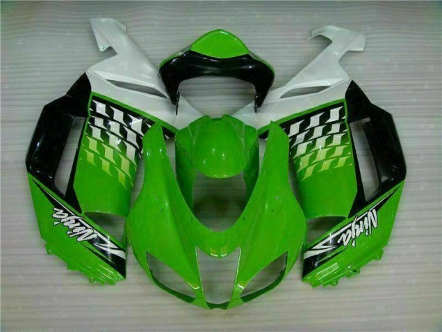 Green White Ninja 07-08 ZX6R Motorcycle Fairings Green White Ninja 07-08 ZX6R Motorcycle Fairings