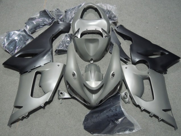 Grey Black 05-06 ZX6R Motorcycle Fairings Grey Black 05-06 ZX6R Motorcycle Fairings