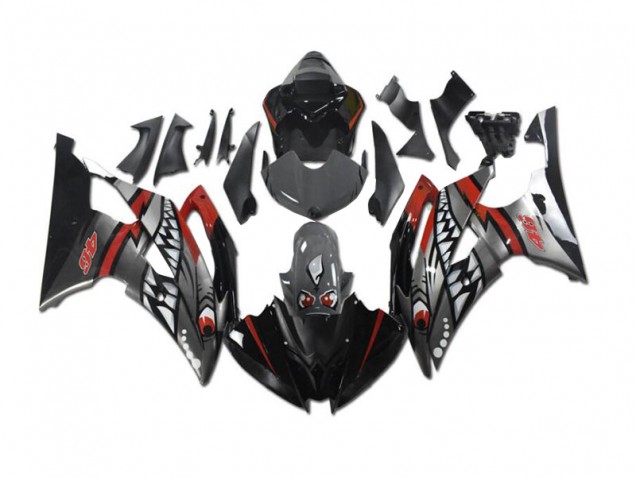 Grey Red Shark 08-16 YZF R6 Motorcycle Fairings Grey Red Shark 08-16 YZF R6 Motorcycle Fairings
