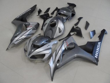 Grey Silver and Matte Black 06-07 CBR1000RR Motorcycle Fairings
