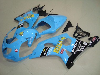 Light Blue Black 00-02 GSXR 1000 Motorcycle Fairings