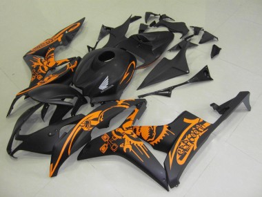 Matte Black Orange Sticker 07-08 CBR600RR Motorcycle Fairings