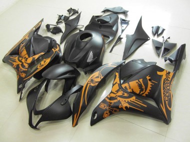 Matte Black Orange Sticker 09-12 CBR600RR Motorcycle Fairings