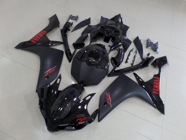 Matte Black Red 07-08 YZF R1 Motorcycle Fairings