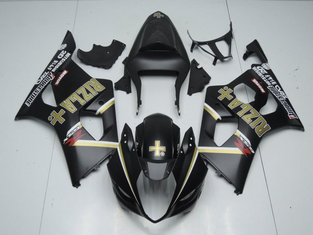 Matte Black Rizla 03-04 GSXR 1000 Motorcycle Fairings Matte Black Rizla 03-04 GSXR 1000 Motorcycle Fairings