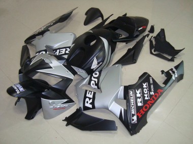 Matte Black Silver Repsol 05-06 CBR600RR Motorcycle Fairings