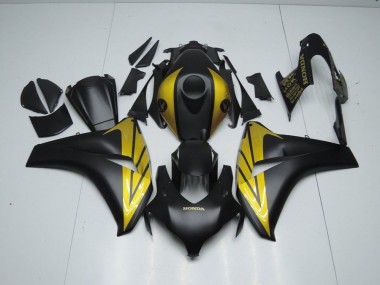 Matte Black and Gold 08-11 CBR1000RR Motorcycle Fairings
