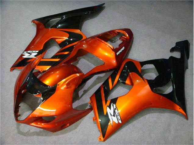 Orange Black 03-04 GSXR 1000 Motorcycle Fairings Orange Black 03-04 GSXR 1000 Motorcycle Fairings