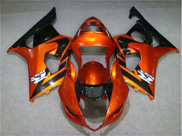 Orange Black 03-04 GSXR 1000 Motorcycle Fairings Orange Black 03-04 GSXR 1000 Motorcycle Fairings