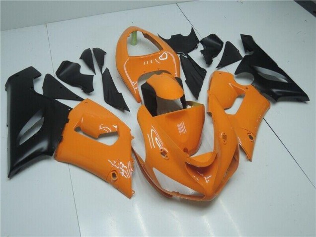 Orange Black 05-06 ZX6R Motorcycle Fairings Orange Black 05-06 ZX6R Motorcycle Fairings