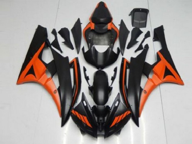 Orange Black 06-07 YZF R6 Motorcycle Fairing Orange Black 06-07 YZF R6 Motorcycle Fairing