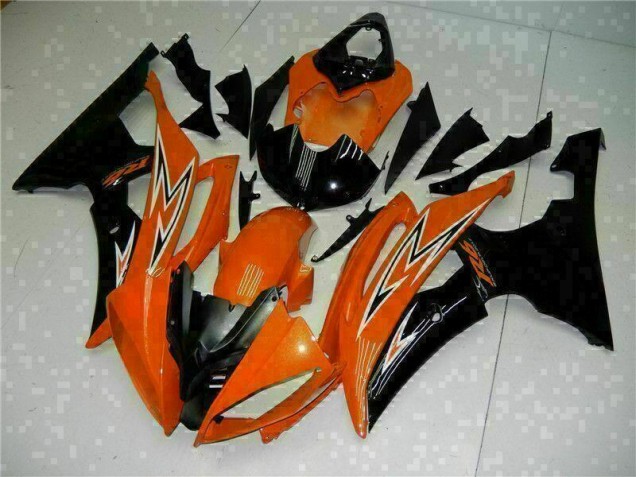 Orange Black 08-16 YZF R6 Motorcycle Fairings Orange Black 08-16 YZF R6 Motorcycle Fairings