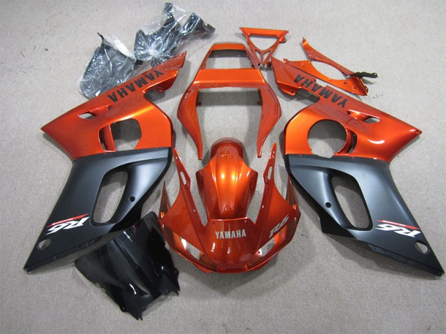 Orange Black 98-02 YZF R6 Motorcycle Fairings Orange Black 98-02 YZF R6 Motorcycle Fairings