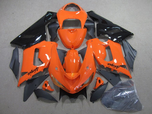 Orange Black Ninja 05-06 ZX6R Motorcycle Fairing Orange Black Ninja 05-06 ZX6R Motorcycle Fairing